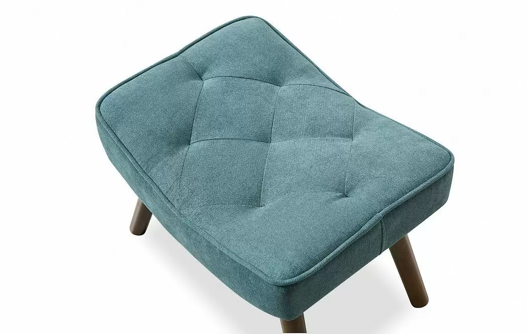 Кресло и оттоманка Hygge, темно-бирюзовый/орех - фото 15