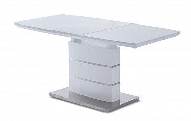 Стол раскладной Verona Glass (120), белый матовый