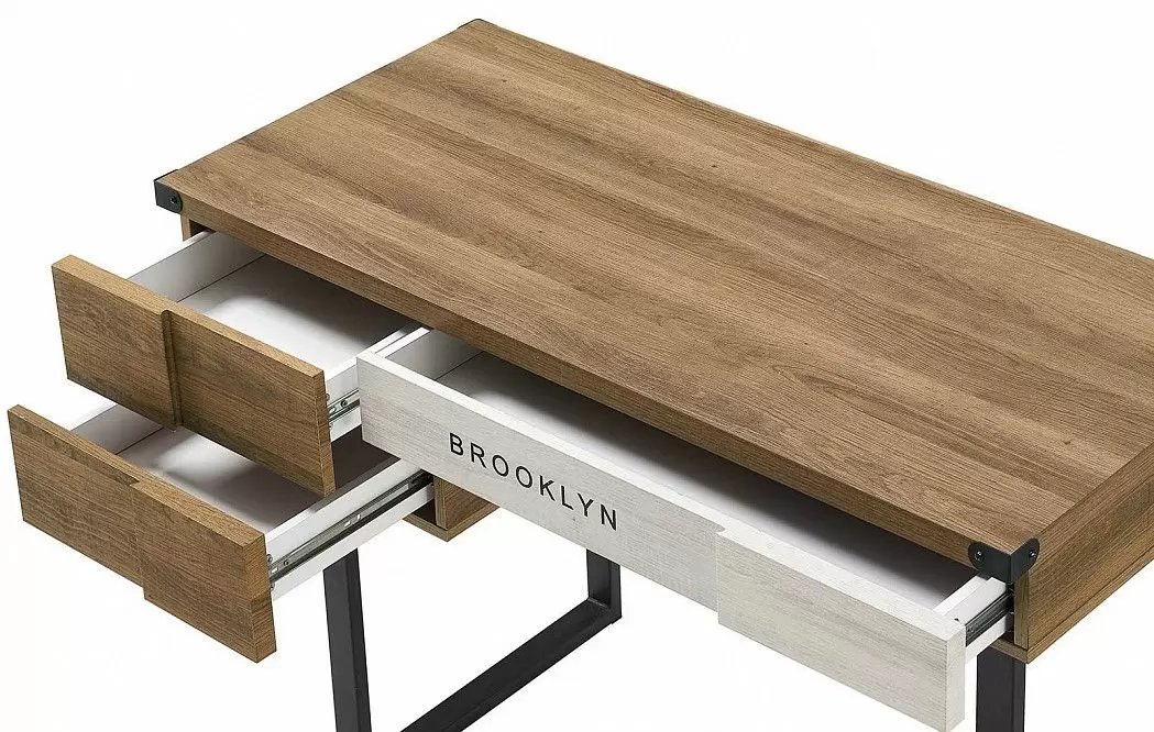 Стол письменный Brooklyn, орех/черный - фото 6