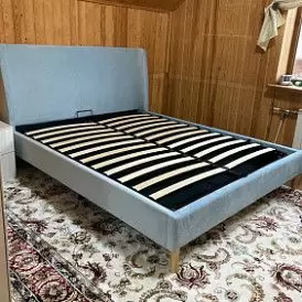 Кровать Carrera 160x200 (с подъемным механизмом), голубой