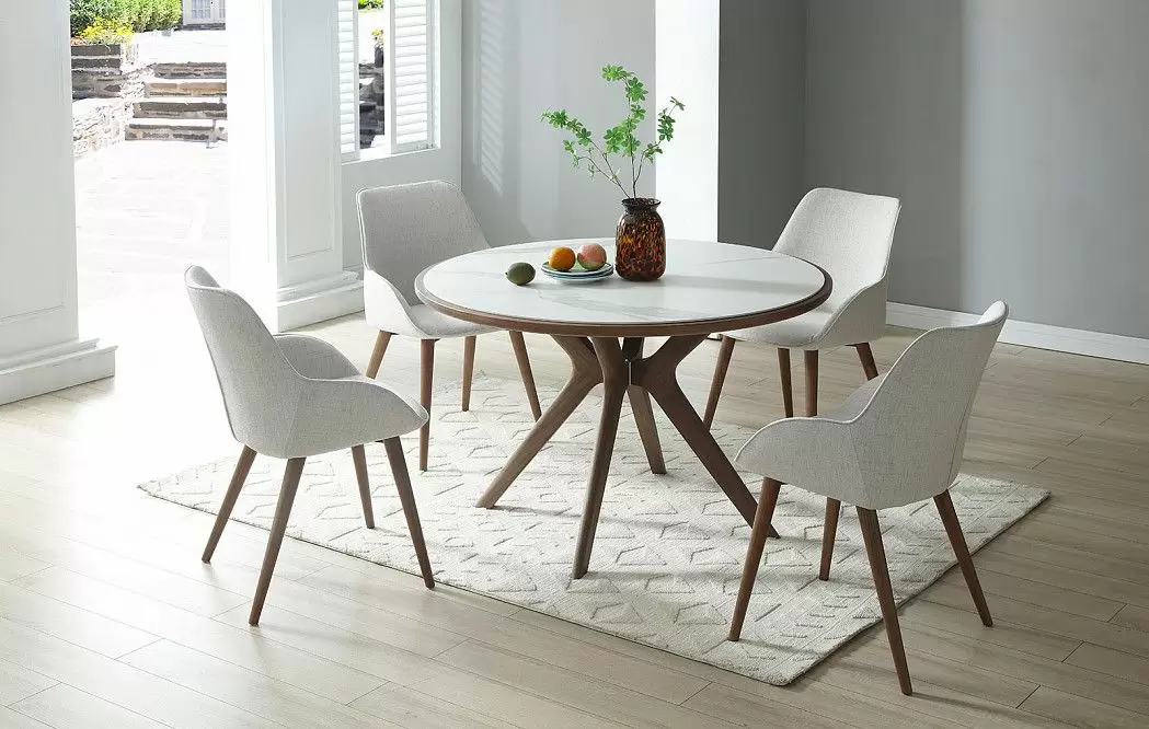 Стул Leona, светло-серый/орех - фото 2