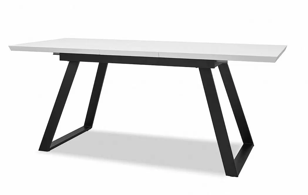 Стол раскладной Dakota 140-180, белый/черный