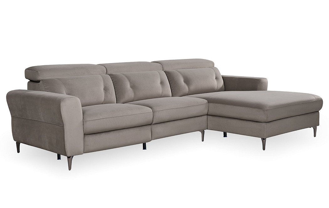 Диван-реклайнер Adeline угловой (правый), серо-коричневый - фото 7