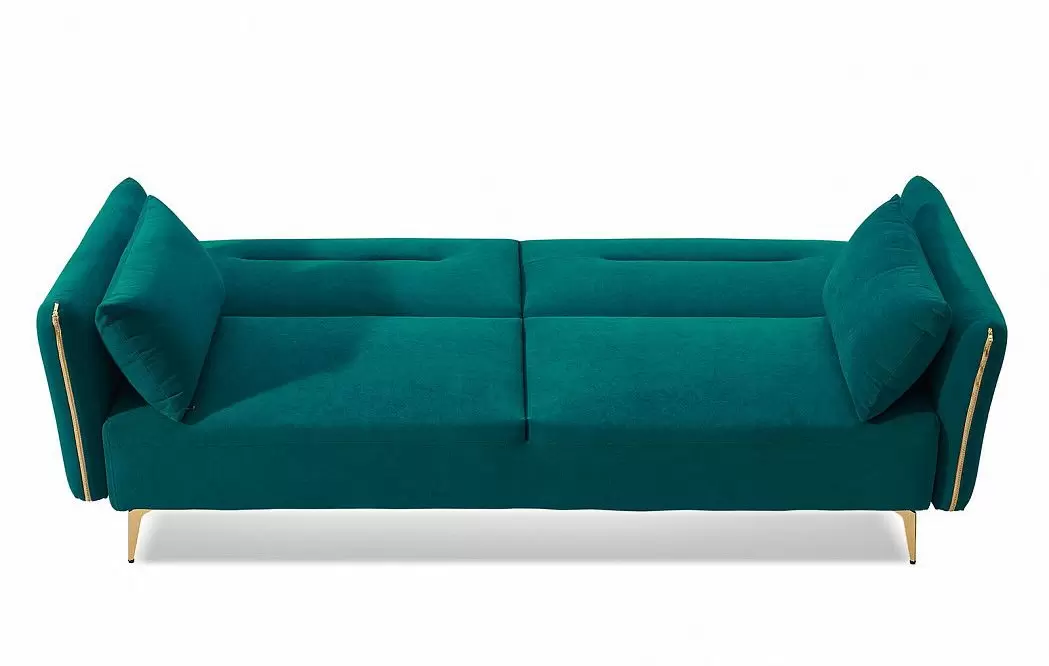 Диван-кровать Liverpool, темно-бирюзовый/золото - фото 5