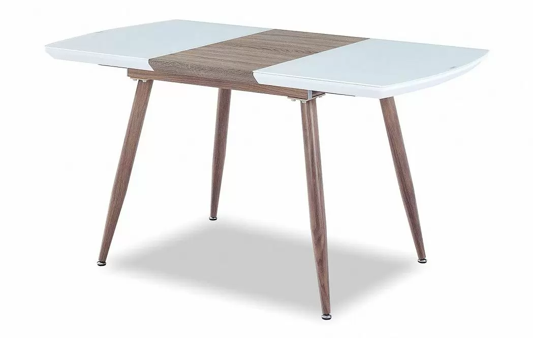 Стол раскладной Fredric 100-140, белый/дуб