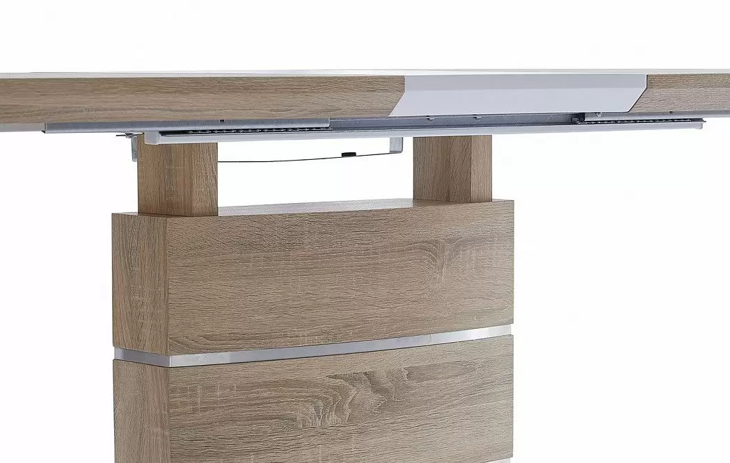 Стол раскладной Verona (140), светлый дуб/белый матовый - фото 14