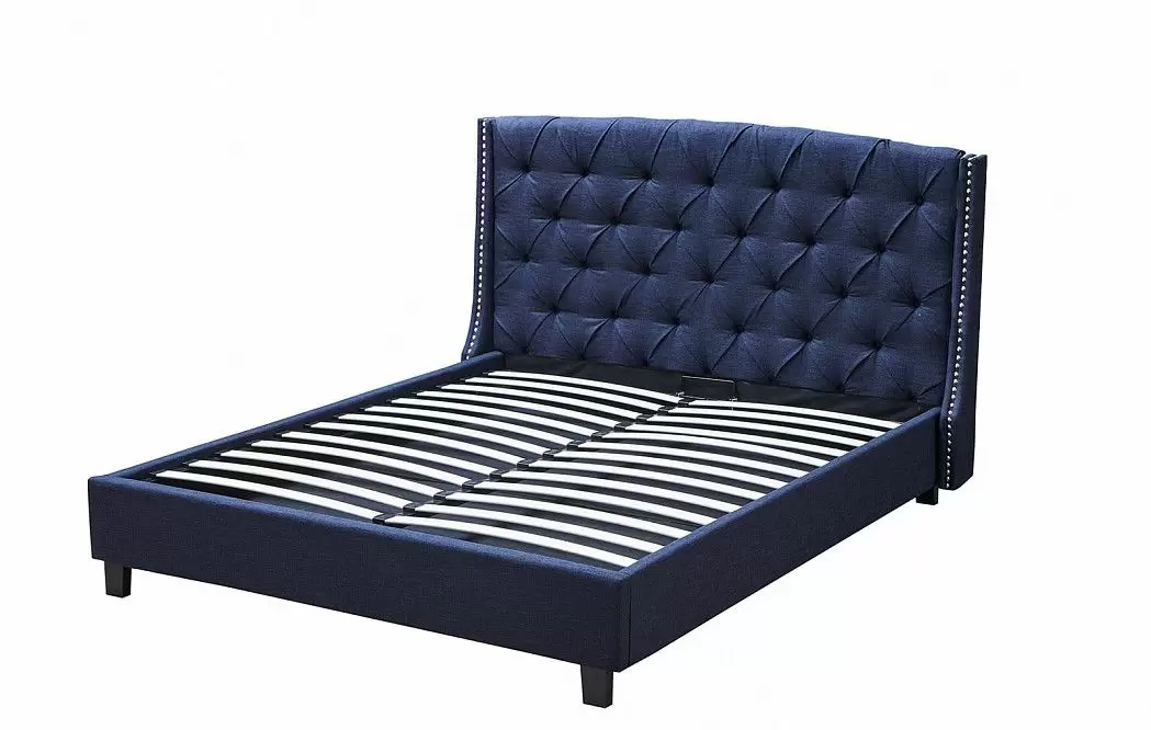 Кровать Evita Grand 180x200, темно-синий - фото 2