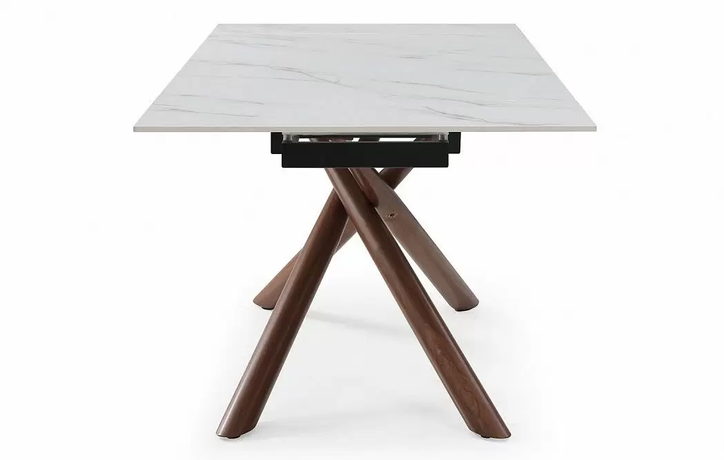 Стол раскладной Ravenna 180-240, белая керамика/орех - фото 14