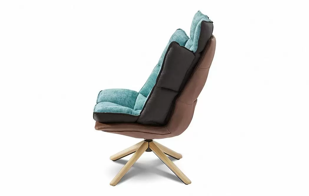 Кресло и оттоманка в стиле Husk, бирюзовый - фото 5