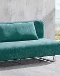 Диван-кровать Rosy 3-х местный, темно-бирюзовый/хром