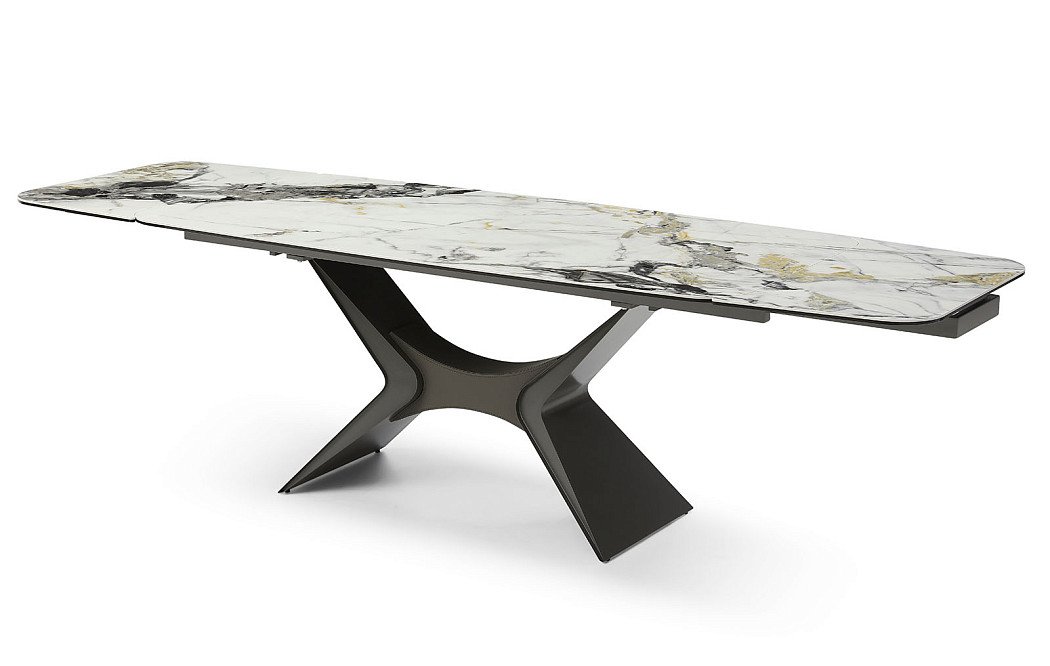 Стол раскладной Richard 160-240, светлая керамика/серый