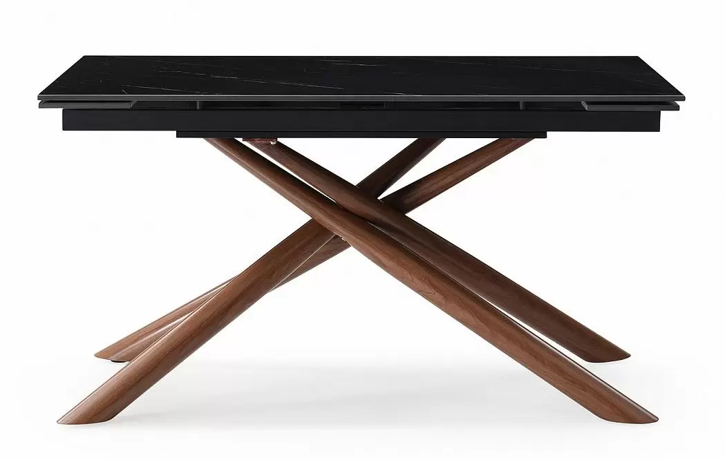 Стол раскладной Ravenna 160-220, черная керамика/орех - фото 6