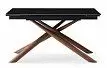 Стол раскладной Ravenna 160-220, черная керамика/орех