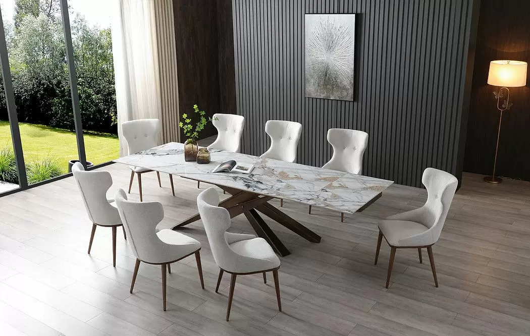 Стул Augusta, кремовый/орех - фото 6