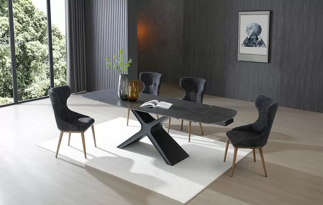 Стол раскладной Charlotta 180-260, черная керамика - фото 6