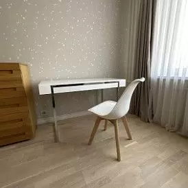 Стол письменный Ego, орех/белые ножки
