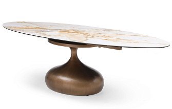 Стол раскладной Ariana 180-270, керамика/бронза