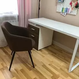 Стол письменный Endeavor, белый/орех