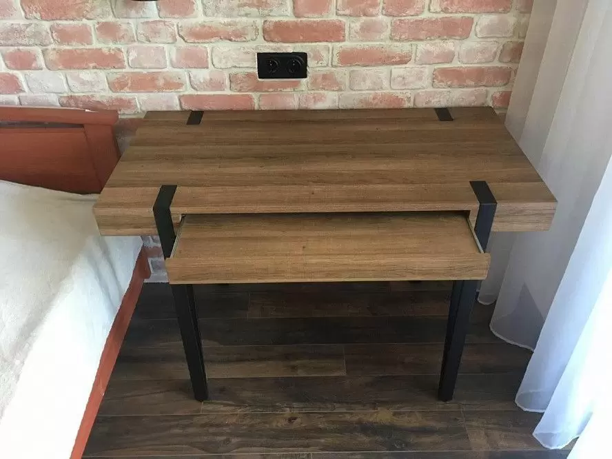 Стол письменный Project, орех/черный - фото 23