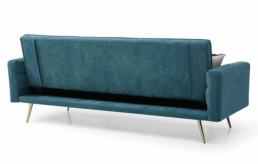 Диван-кровать Madrid, синий/золотые ножки - фото 13