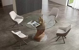 Стол Niagara + 4 бежевых стула Emma