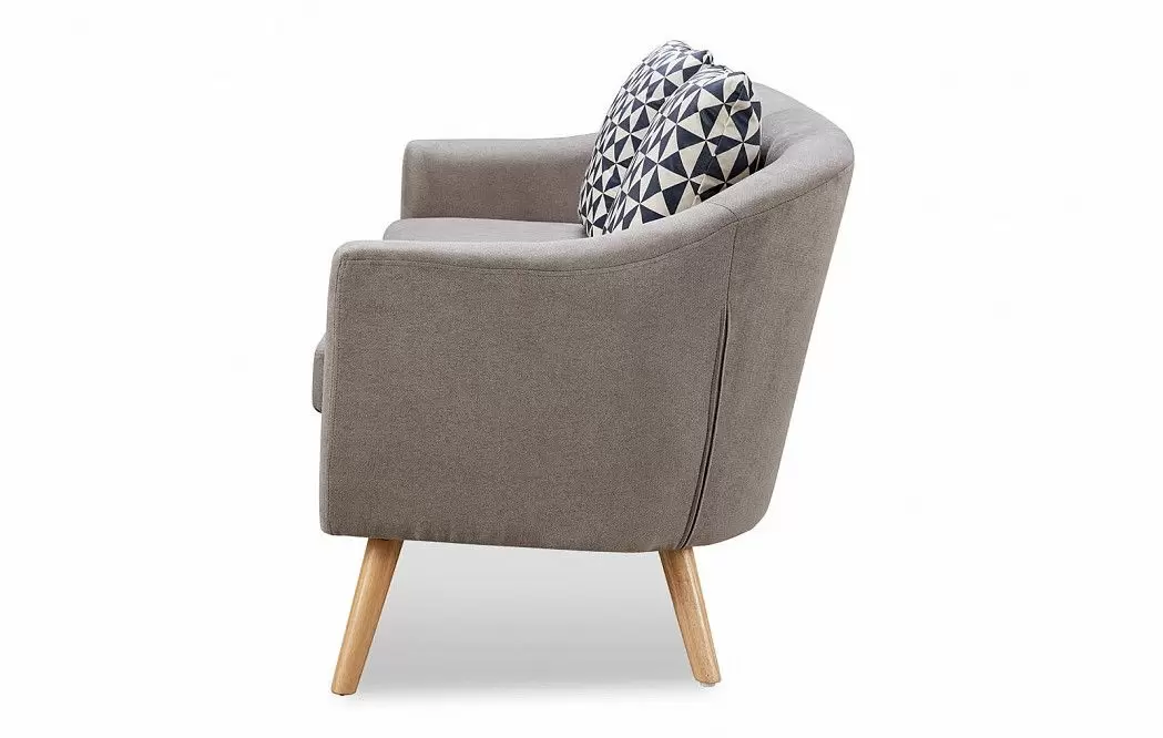 Диван Florence 3-х местный, серо-бежевый/натуральный - фото 5