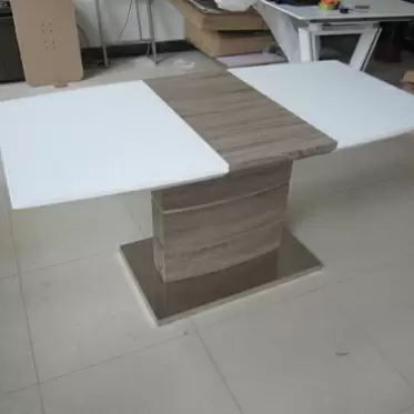 ВИДЕО Стол раскладной Arioso Glass белый/дуб