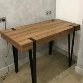 Стол письменный Project, орех/черный