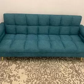 Диван-кровать Madrid, желтый/золотые ножки