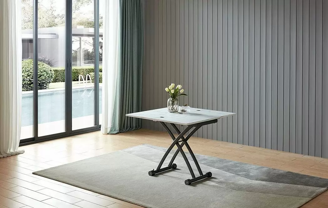 Стол-трансформер Jordan, светлый мраморный рисунок - фото 4