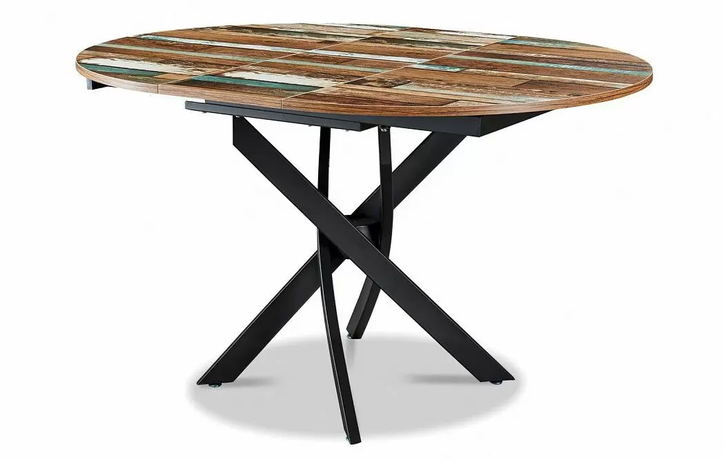 Стол раскладной Charly 100-129, мультиколор/черный