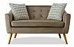 Диван Florence 2-х местный, коричневый/орех