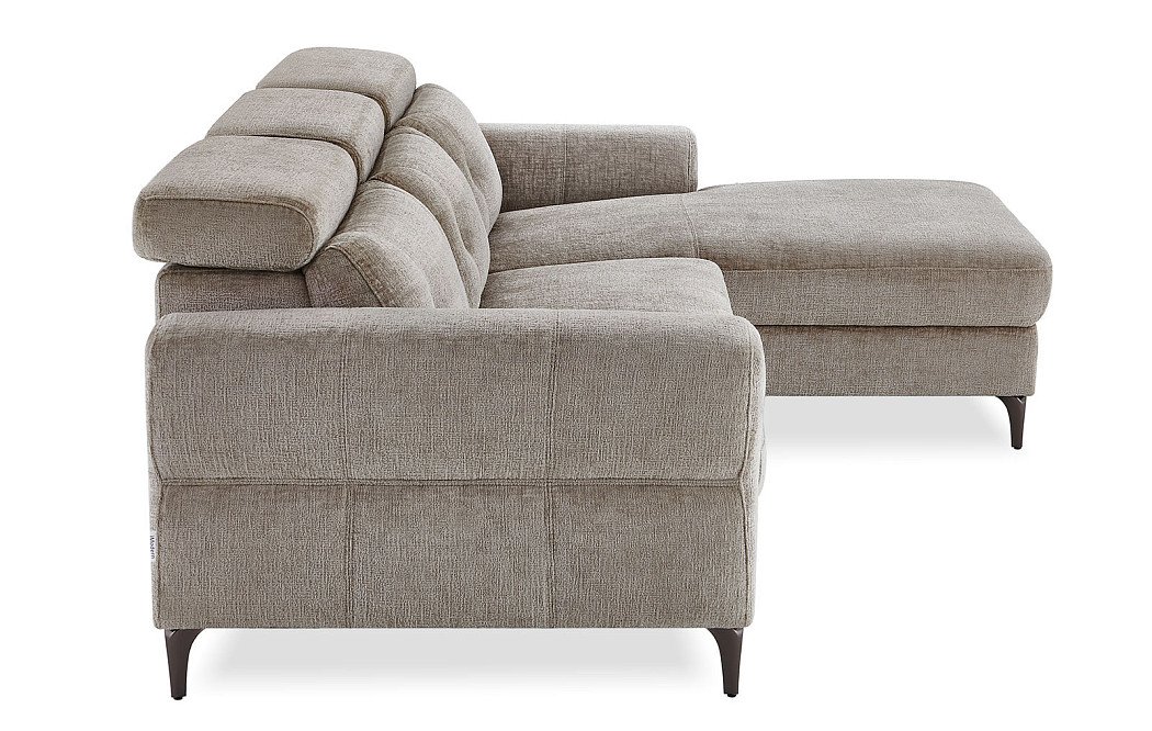 Диван-реклайнер Adeline угловой (правый), серо-бежевый - фото 11