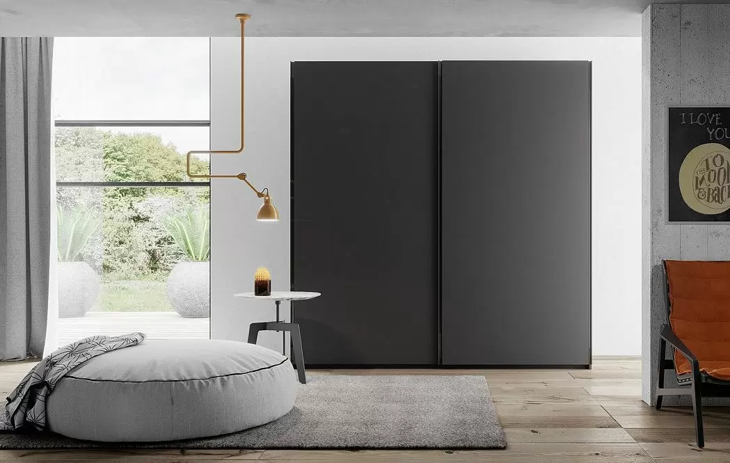 Шкаф SPARTA с 2 раздвижными дверями 195 H240, графит (YM501)