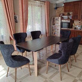 Стол раскладной Sorrento 180-240, черная керамика/ясень