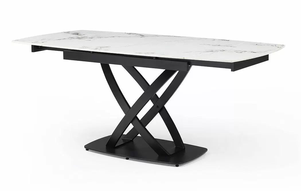 Стол раскладной Lorenzo 120-180, белая керамика