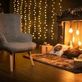 Оттоманка Hygge, слоновая кость/золото