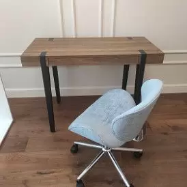 Стол письменный Project, орех/черный