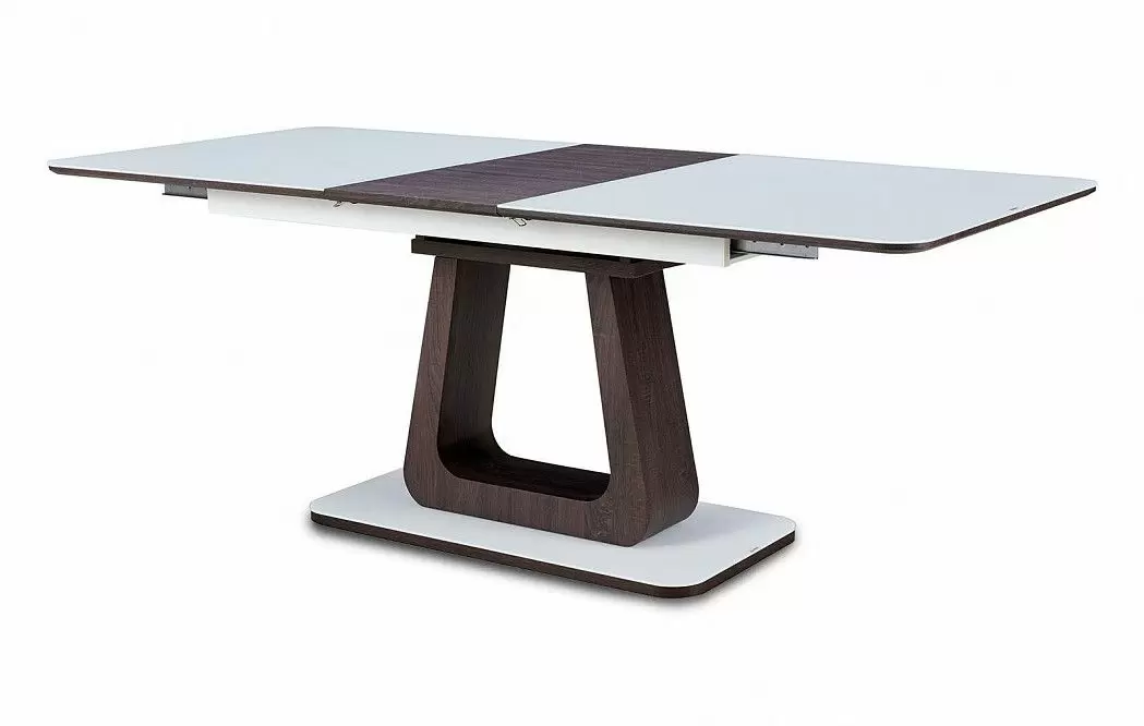 Стол раскладной Rosanna 160-200, темно-коричневый/белый