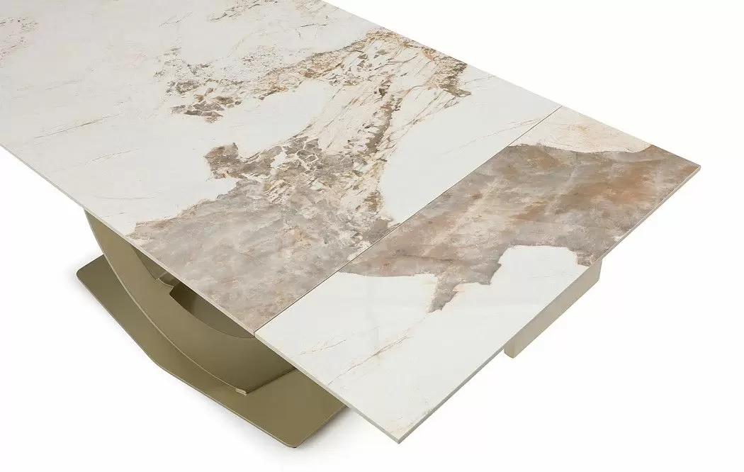 Стол раскладной Luisa 140-200, светлая керамика/шампань - фото 7