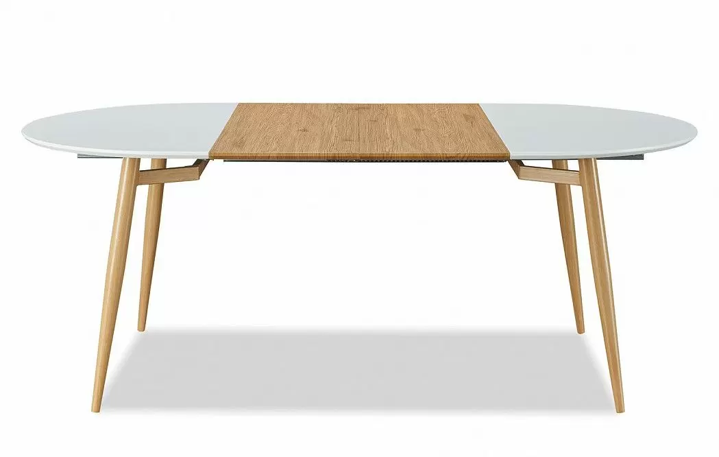 Стол раскладной Suzy 120-200, белый/дуб - фото 11