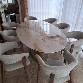 Стул Erin, бежевый/орех