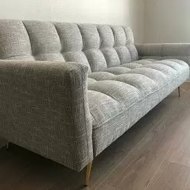 Диван-кровать Madrid, желтый/золотые ножки