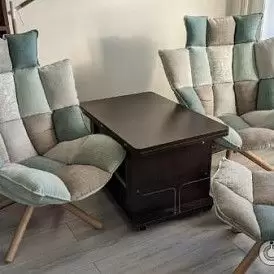 Оттоманка в стиле Husk, серый