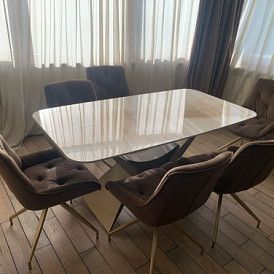 Стул барный Joely Bar (76), коричневый/шампань