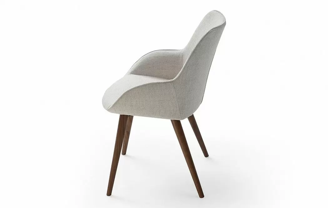 Стул Leona, светло-серый/орех - фото 16