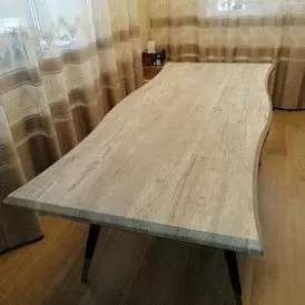 Стол раскладной Dusseldorf 160-200, античный дуб/черный