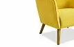 Кресло Camilla, желтый шафран/орех