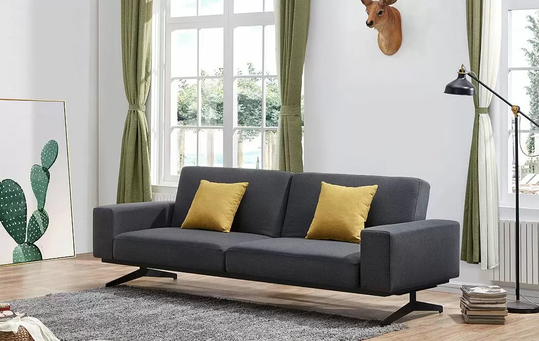 Диван-кровать Soho, графитовый/желтый