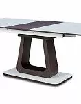 Стол раскладной Rosanna 160-200, темно-коричневый/белый